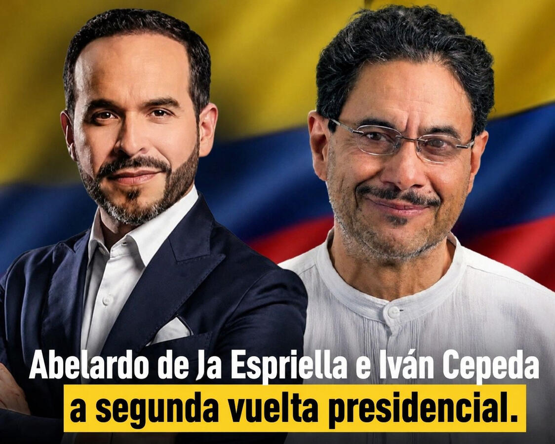 ABELARDO DE LA ESPRIELLA E IVÁN CEPEDA IRÁN A SEGUNDA VUELTA